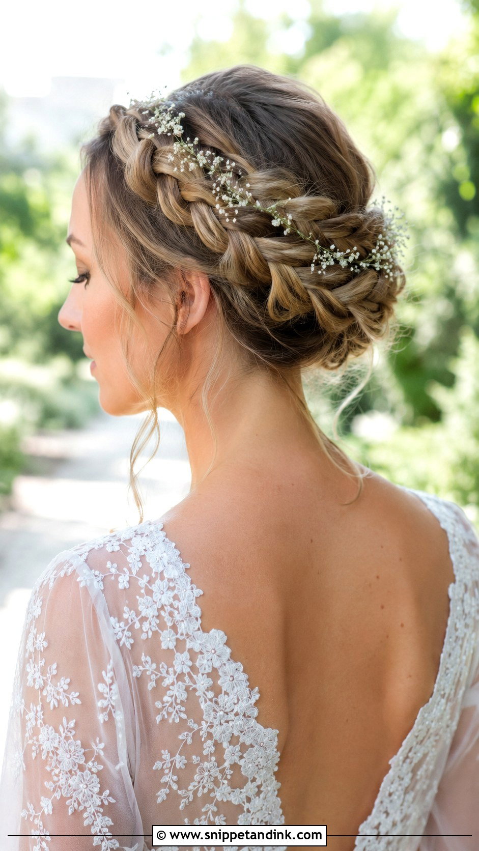Crown Braid With Hand Tied Extensions - Snippet and Ink - 20 Wedding Hair Extensions