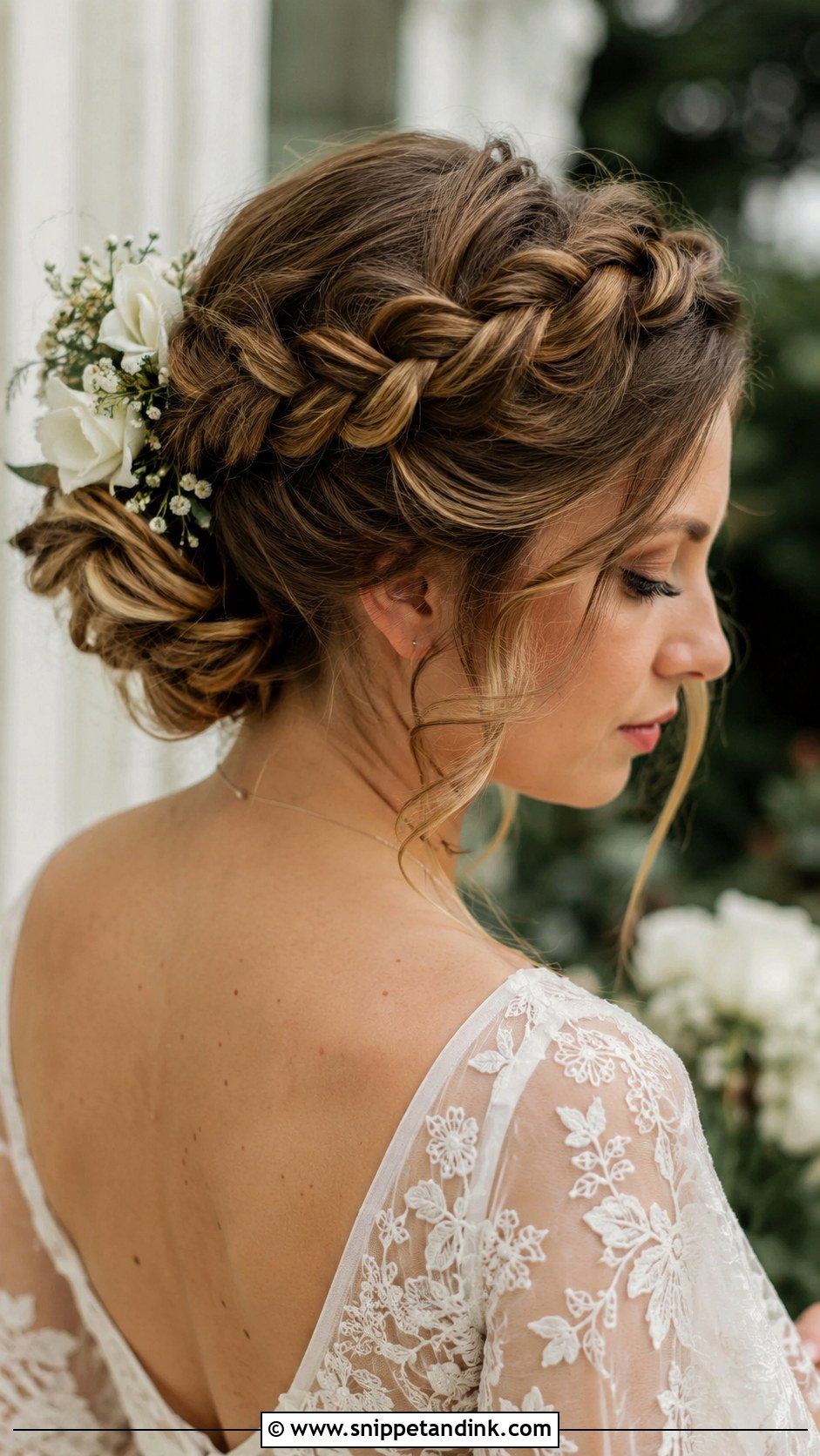Crown Braid With Updo - Snippet and Ink - 20 Elegant Wedding Updo Ideas
