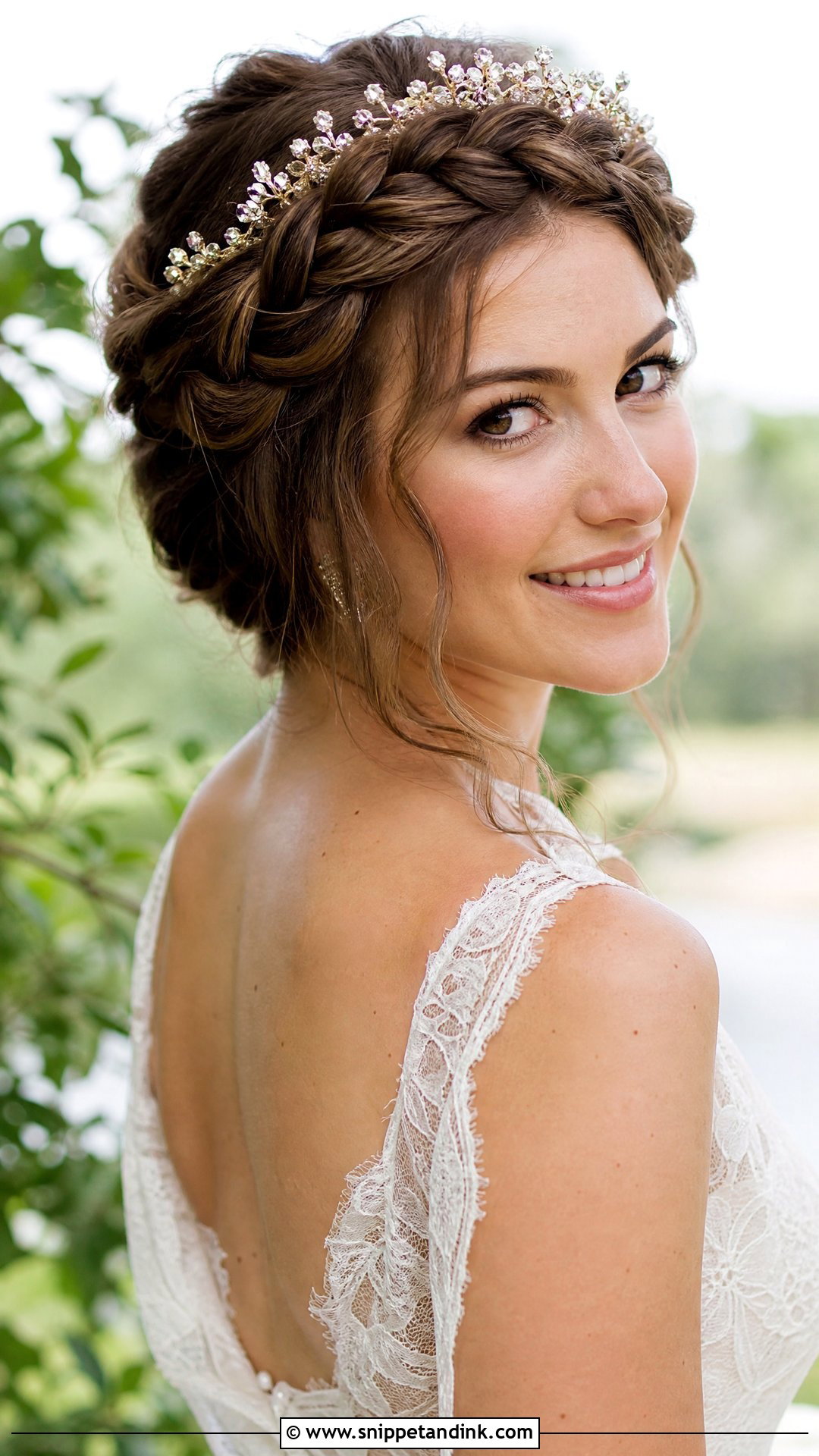 Crown Braid With a Tiara - Snippet and Ink - 20 Tiara Wedding Hair Ideas