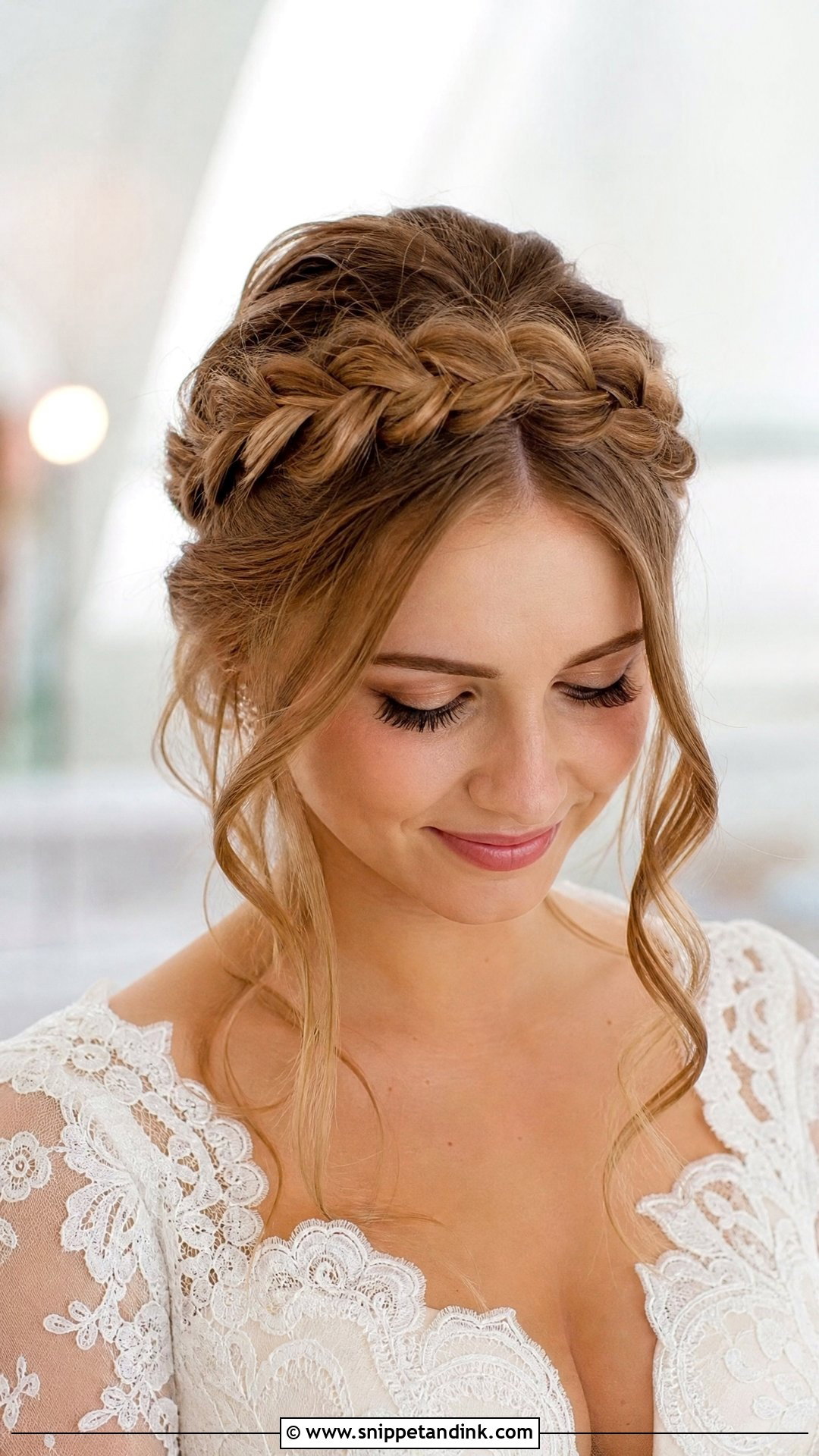 Crown Braid for Bride - Snippet and Ink - 20 Braid Hairstyles for Bride