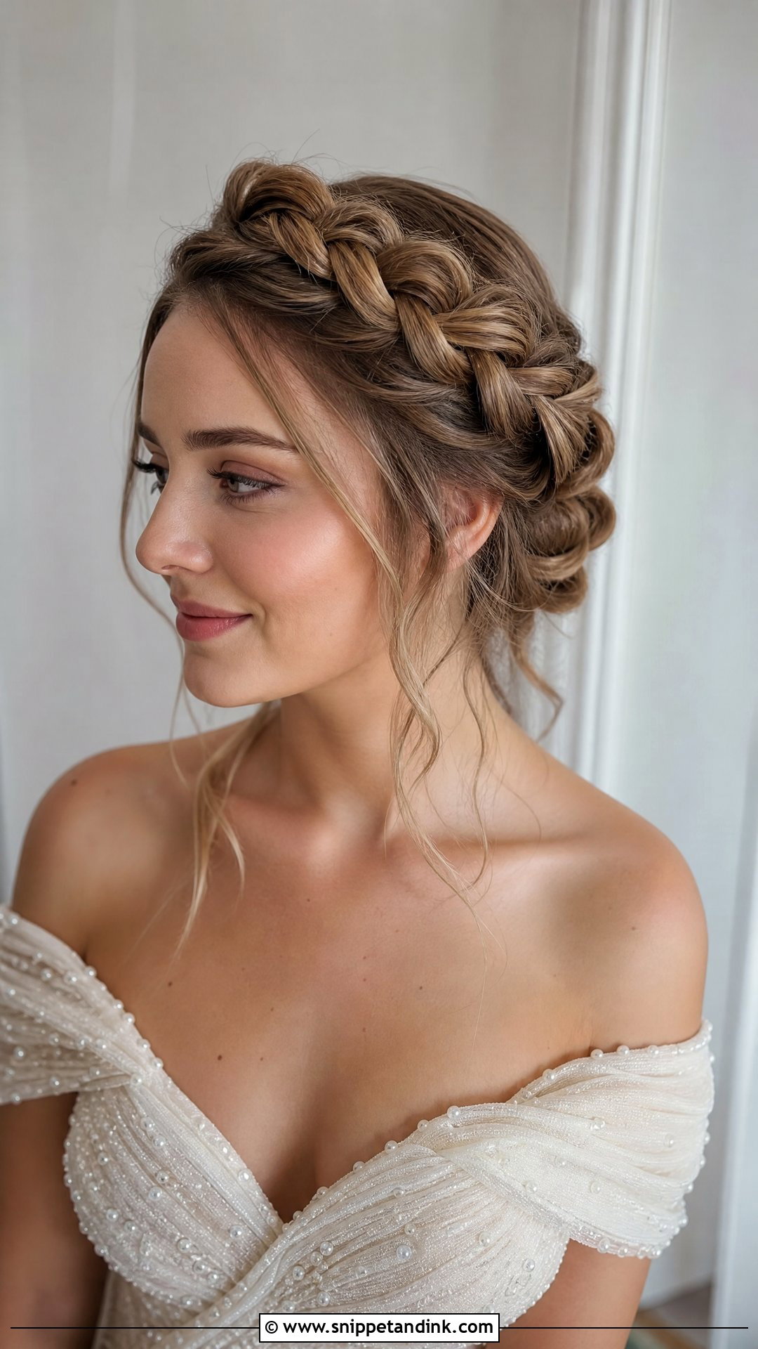 Crown Braid for Brides - Snippet and Ink - 20 Bridal Hair Braids