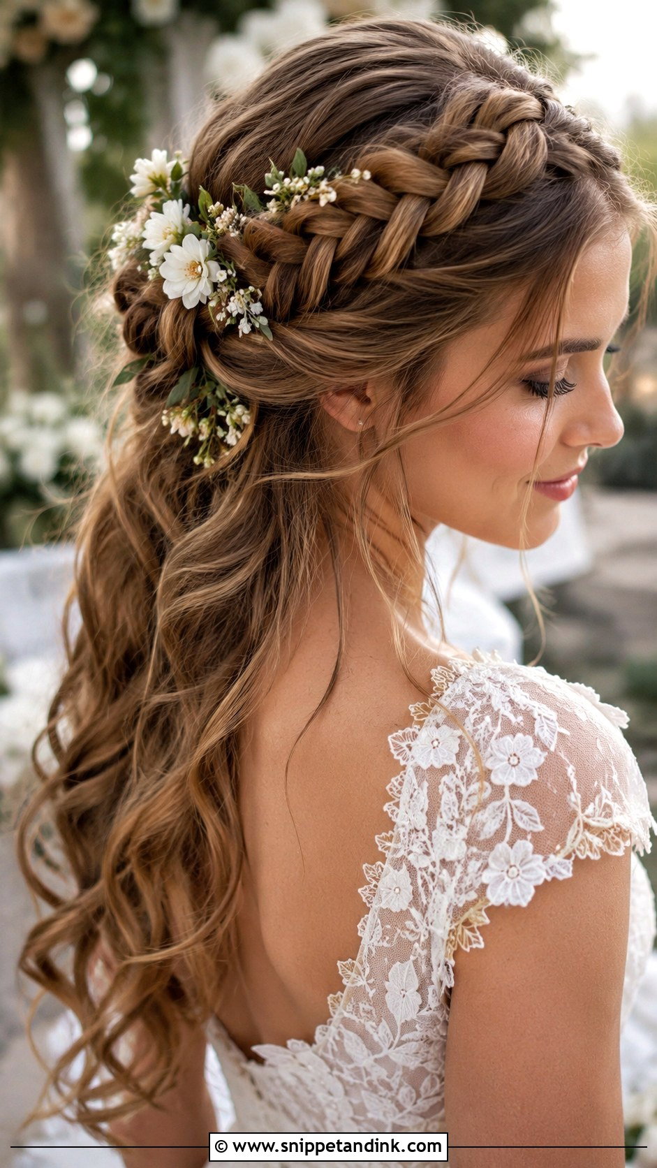 Crown Braid for Fine Hair - Snippet and Ink - 20 Wedding Hair for Fine Hair Ideas