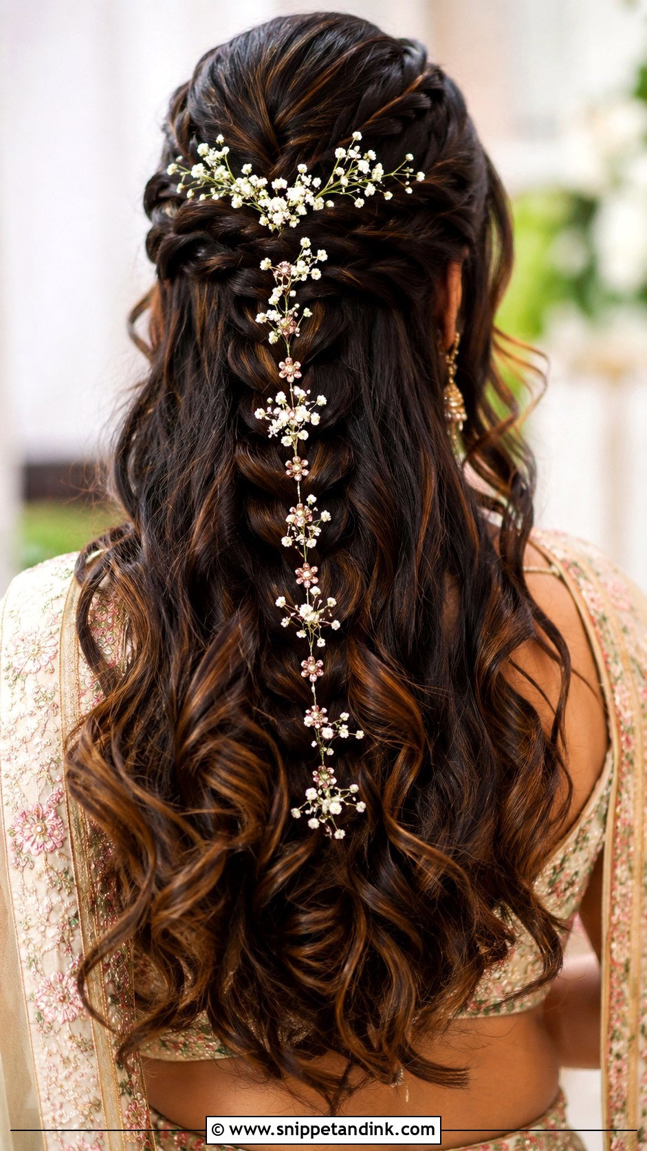 Crown Braid for Mehendi Ceremony - Snippet and Ink - 20 Mehendi Bride Hairstyle Ideas