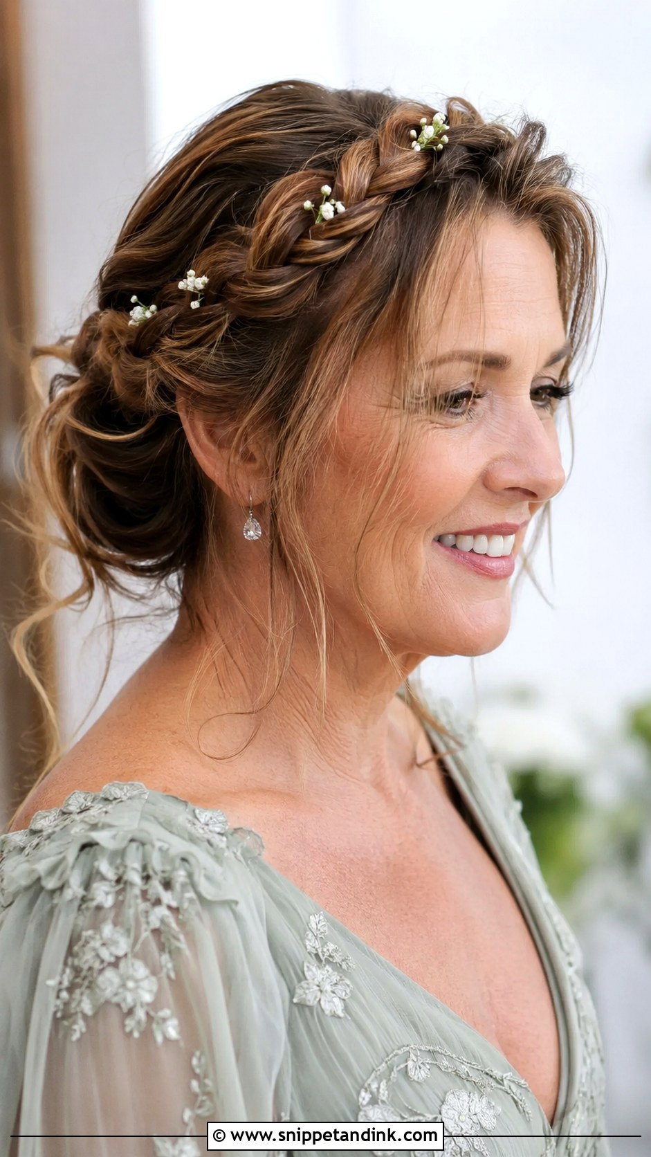 Crown Braid for Mother of the Bride - Snippet and Ink - 25 Mother of Bride Wedding Hair Ideas