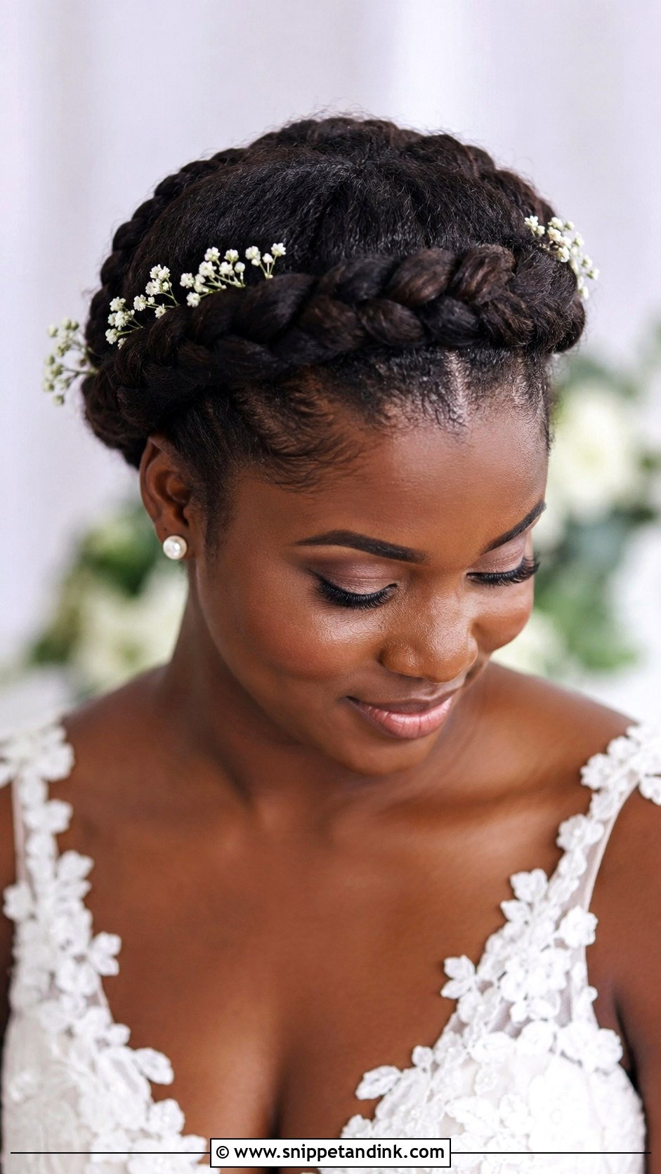 Crown Braid for Natural Hair - Snippet and Ink - 20 Wedding Hairstyles for Natural Hair