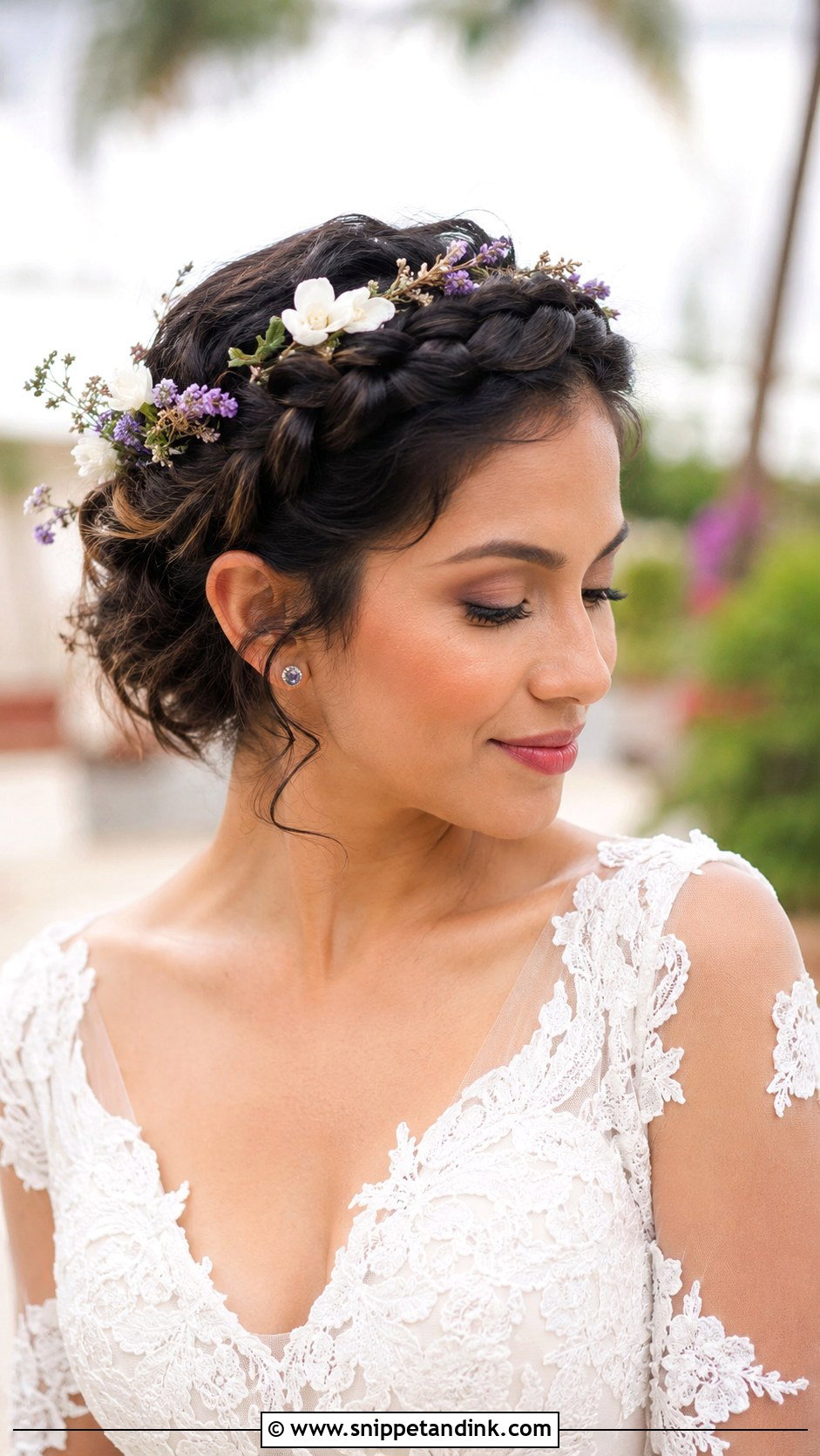 Crown Braid for Short Hair - Snippet and Ink - 25 Short Hairstyles for Wedding