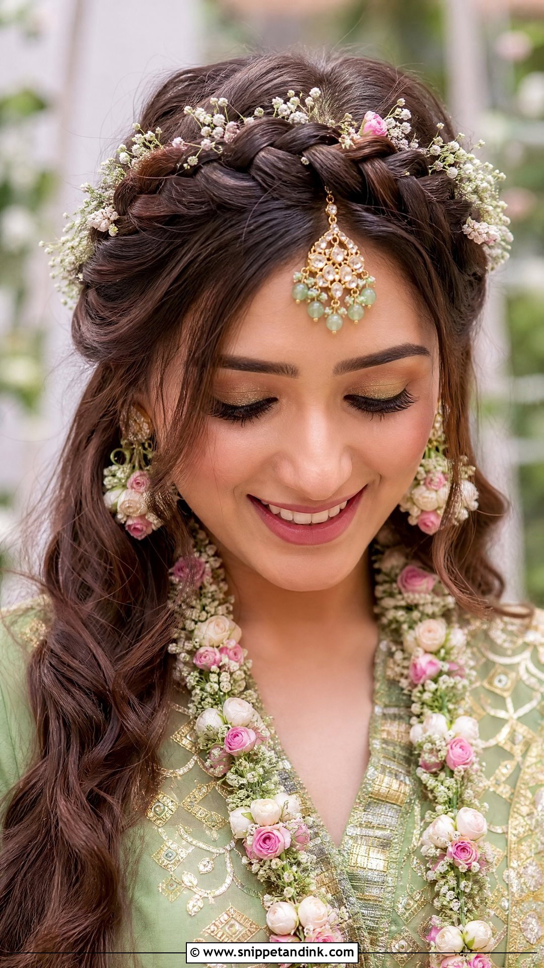 Crown Braid for Wedding - Snippet and Ink - 20 Indian Hairstyles for Bridal