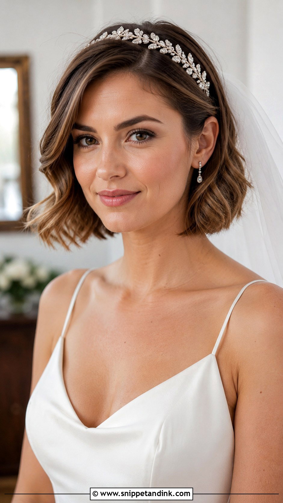 Crown Bride Bob Hair - Snippet and Ink - 20 Crown Bride Hairstyle Ideas