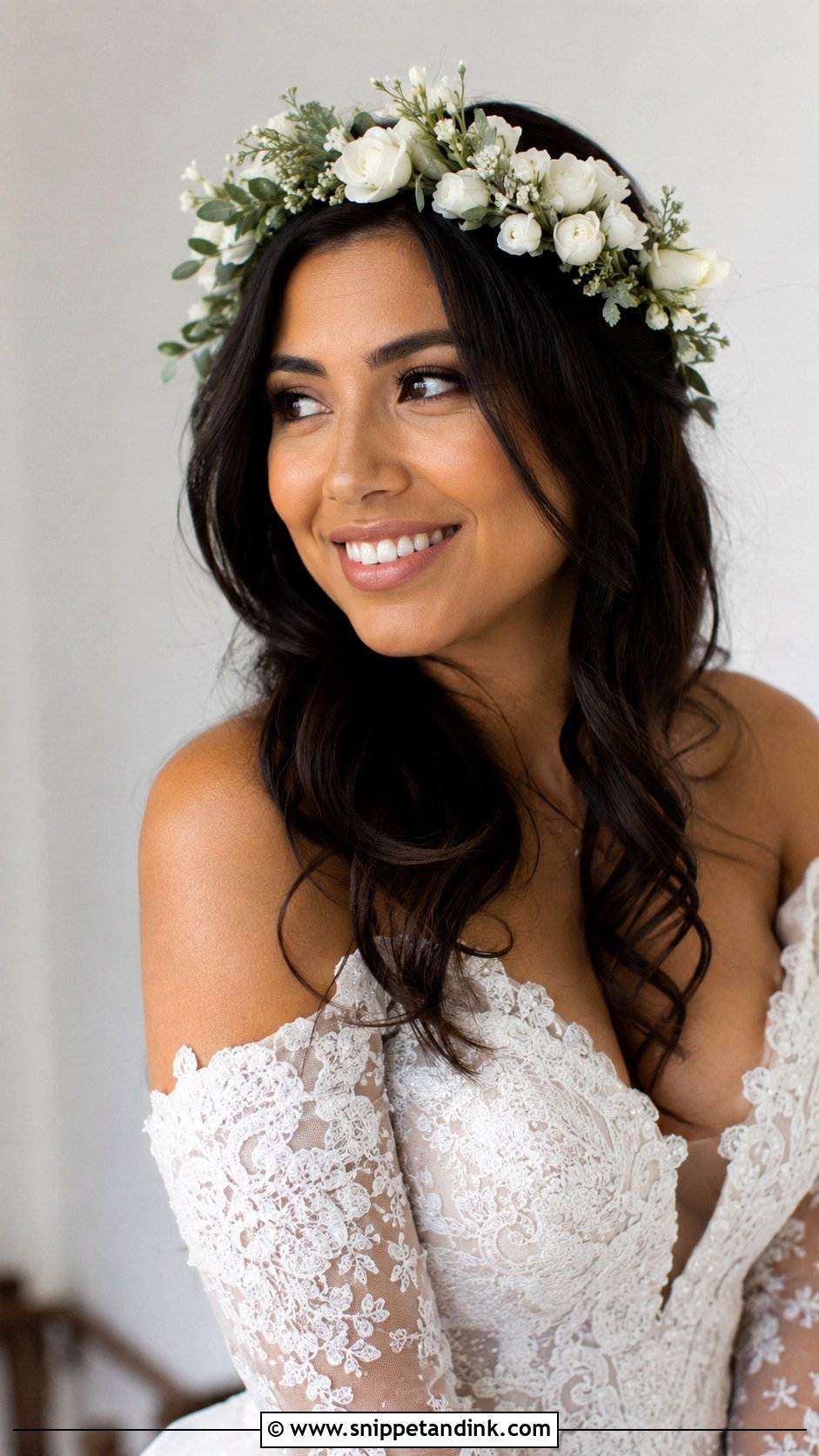 Crown Bride Floral Crown Hair - Snippet and Ink - 20 Crown Bride Hairstyle Ideas