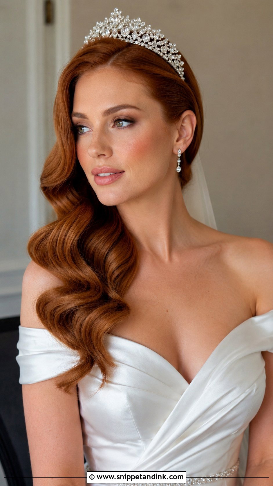 Crown Bride Hollywood Waves - Snippet and Ink - 20 Crown Bride Hairstyle Ideas