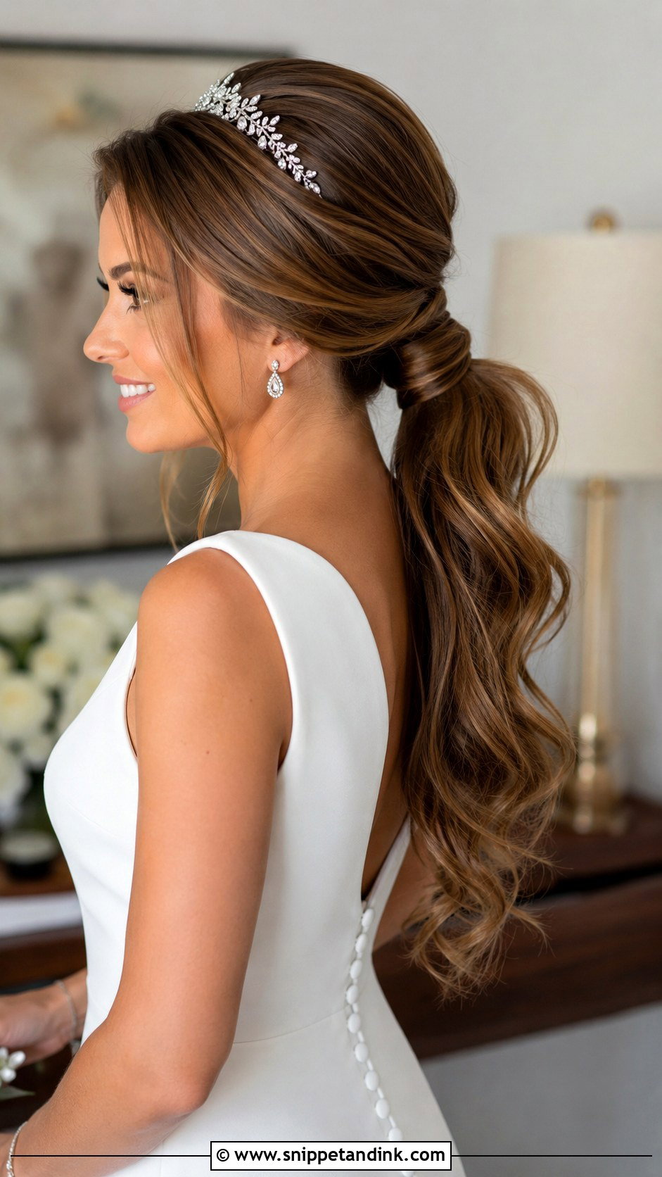 Crown Bride Ponytail - Snippet and Ink - 20 Crown Bride Hairstyle Ideas