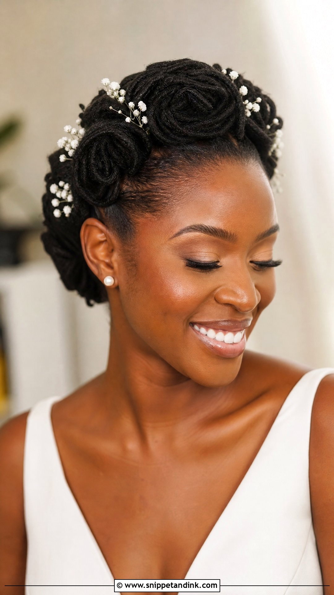 Crown Loc Wedding Hairstyle - Snippet and Ink - 20 Wedding Hairstyles with Locs