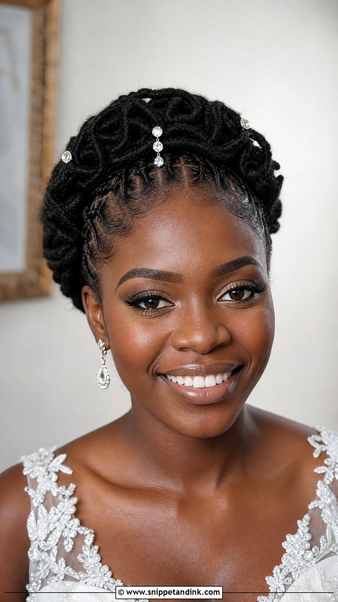 Crown Twist Bridal Locs - Snippet and Ink - 20 Wedding Hairstyles for Locs