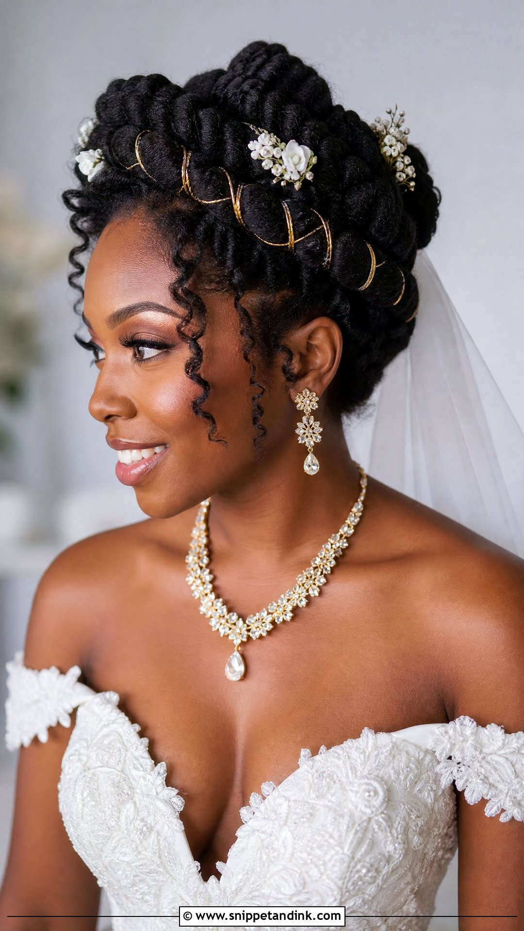 Crown Twist Updo for Black Bride - Snippet and Ink - 20 Natural Wedding Hairstyles Black Bride