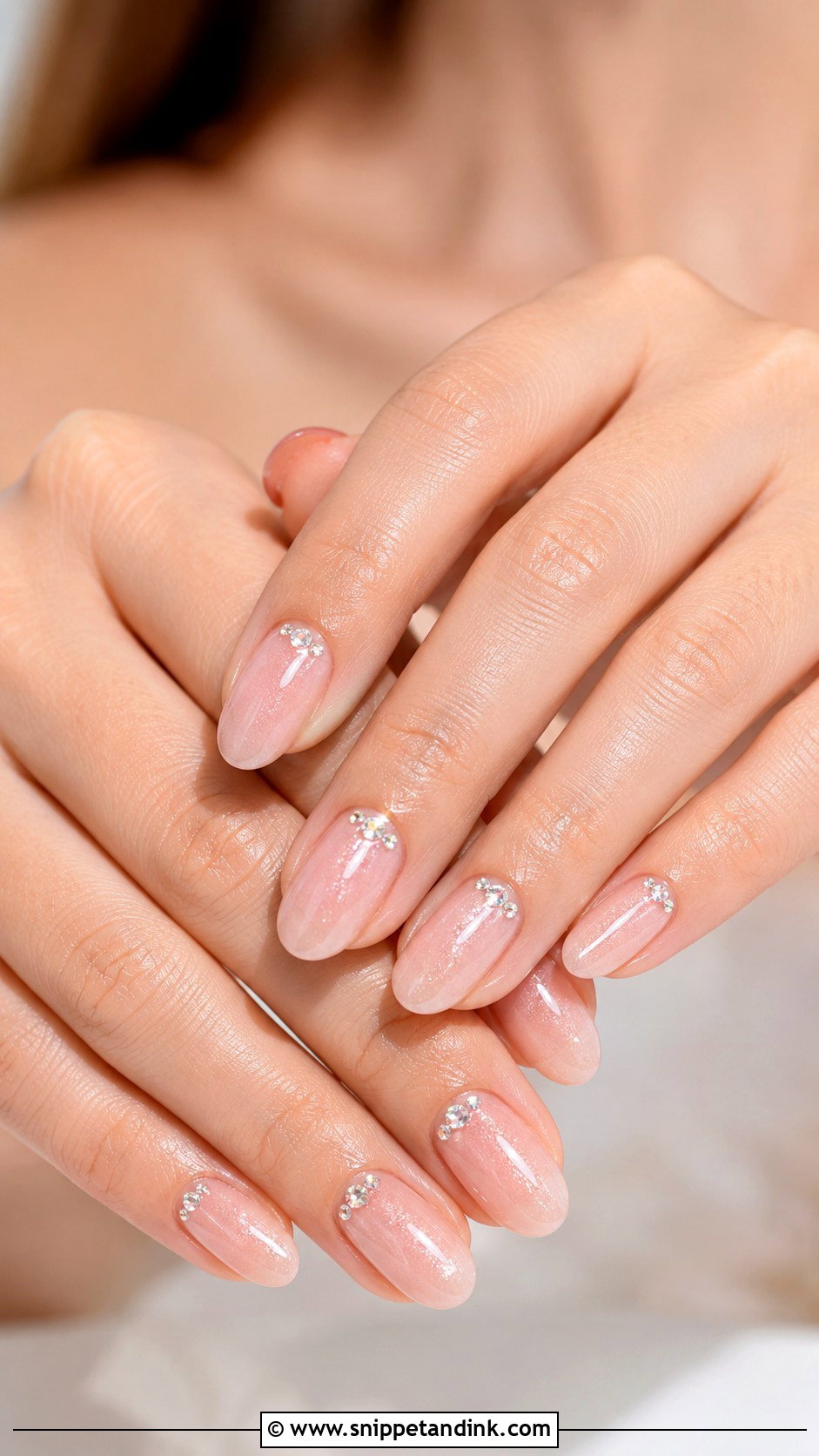 Crystal Accent Wedding Nails - Snippet and Ink - 20 Sparkly Wedding Nails