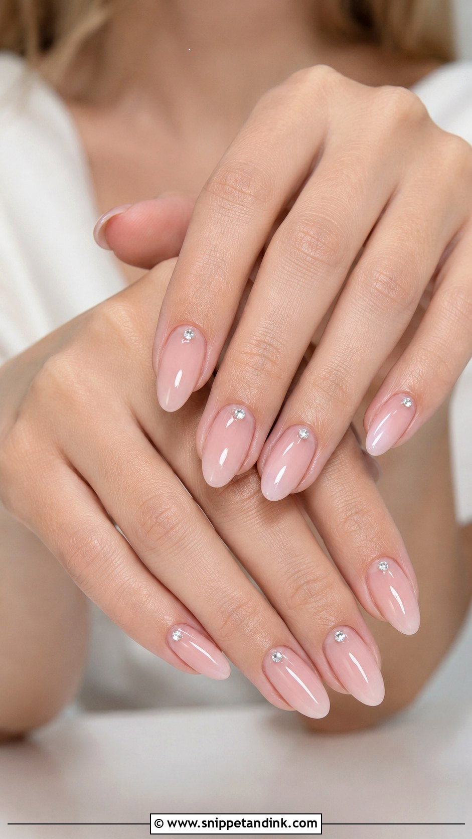 Crystal Accent Wedding Nails - Snippet and Ink - 20 Fancy Wedding Nails