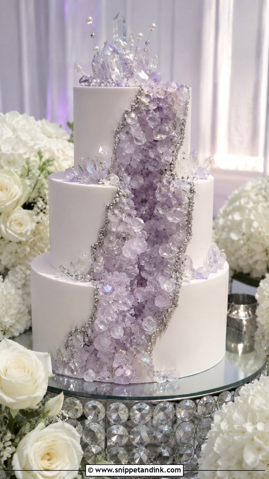 Crystal Bling Wedding Cake - Snippet and Ink - 20 Bling Cakes for Wedding