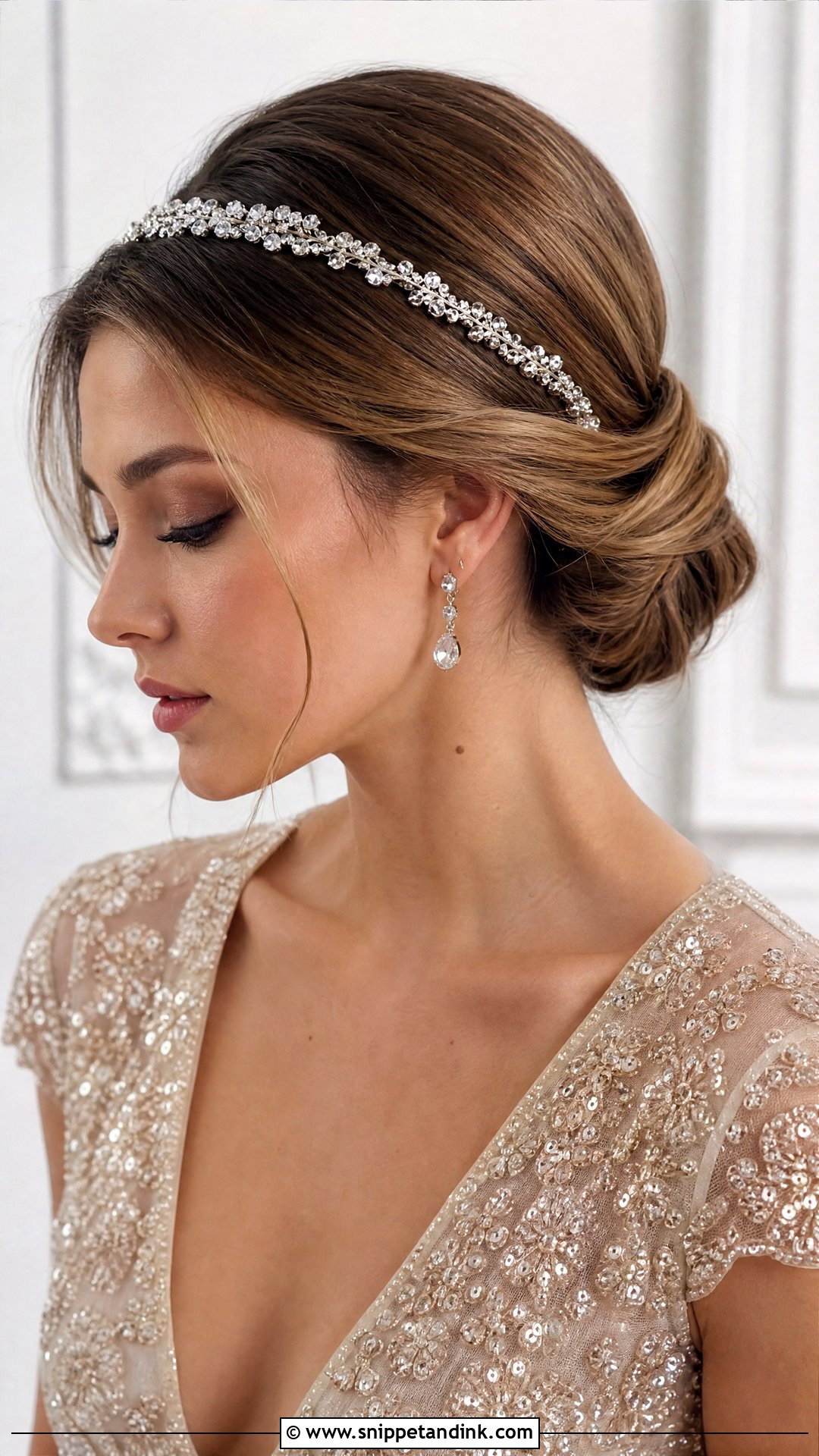 Crystal Bridal Hair Band - Snippet and Ink - 20 Bridal Hair Band Ideas