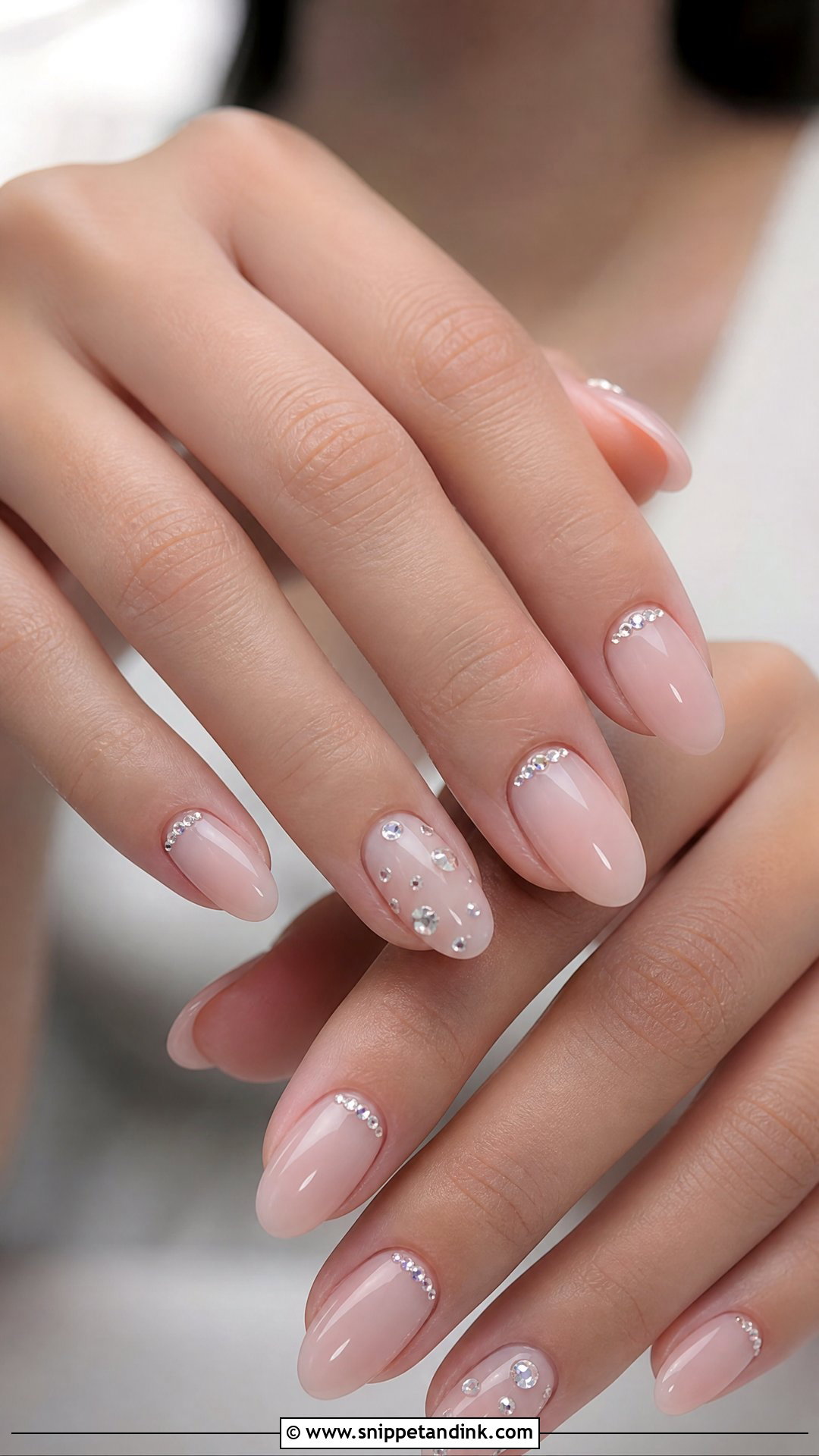 Crystal Bridal Nails - Snippet and Ink - 35 Bridal Nails