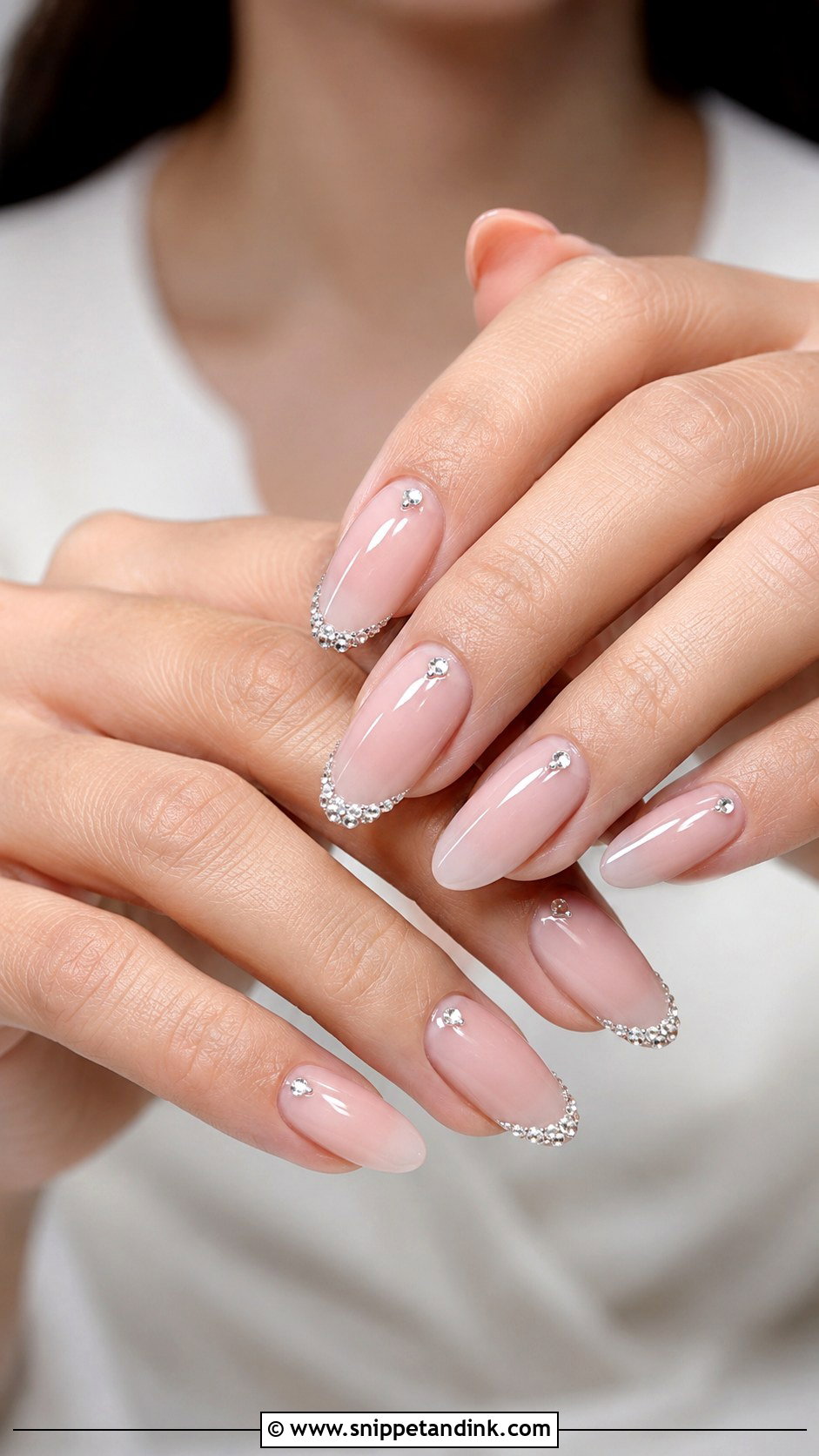 Crystal Bridal Wedding Nails - Snippet and Ink - 20 Wedding Nails for Indian Bride