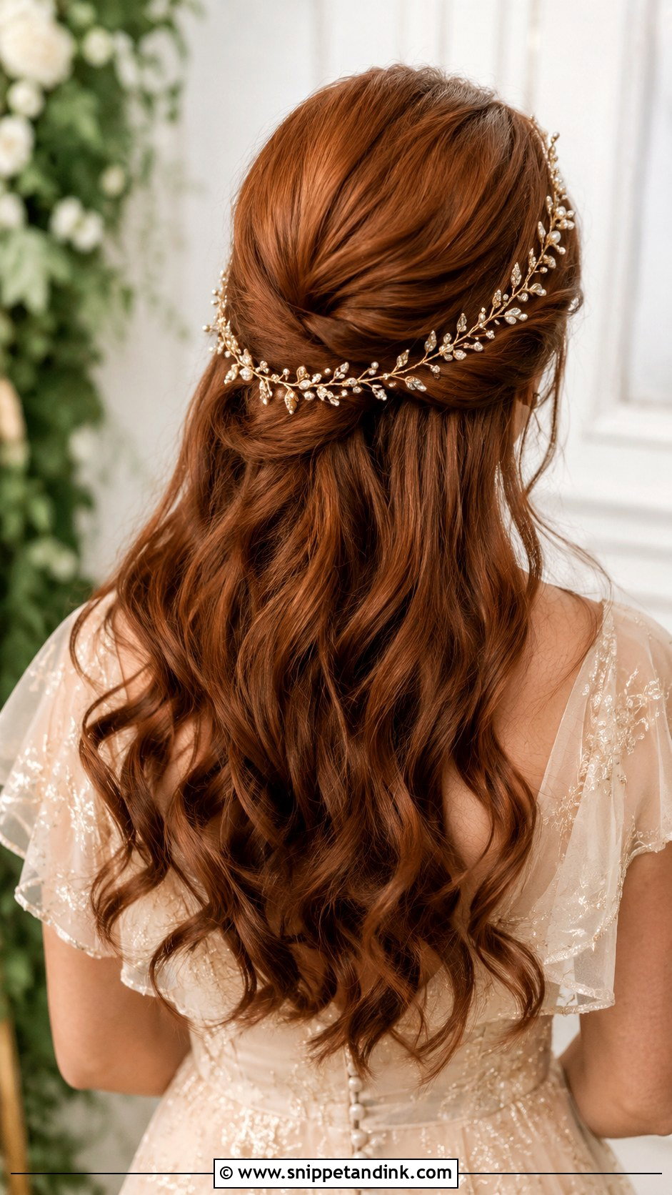 Crystal Bride Hair Pins With Loose Waves - Snippet and Ink - 20 Bride Hair Jewelry Ideas