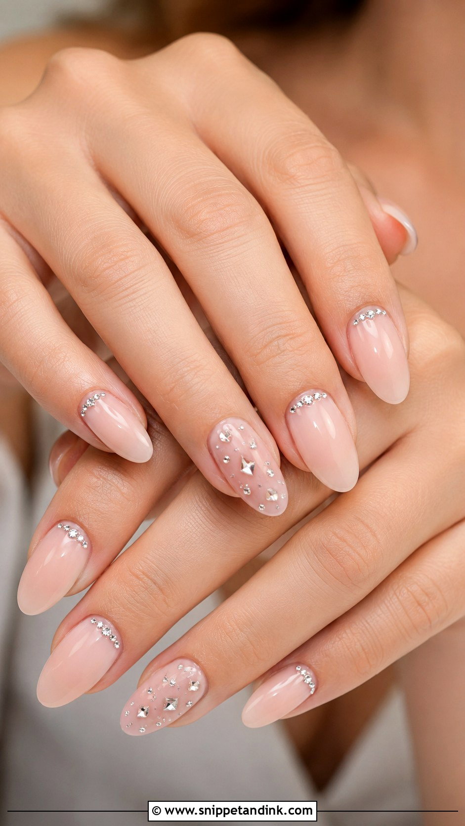 Crystal Bride Nail Extensions - Snippet and Ink - 20 Bride Nail Extension Designs