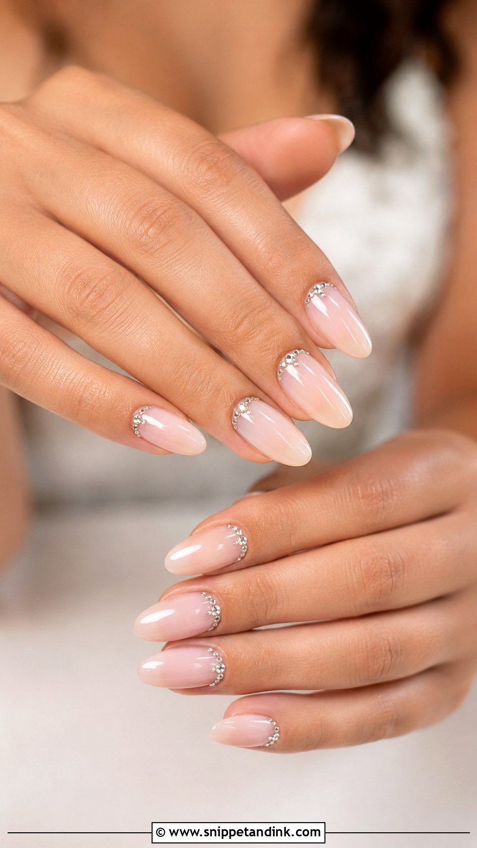 Crystal Bride Wedding Nails - Snippet and Ink - 30 Bride's Nails Wedding