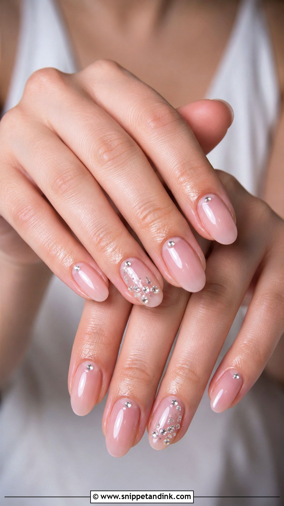 Crystal Cuticle Wedding Nails - Snippet and Ink - 20 Bling Wedding Nails