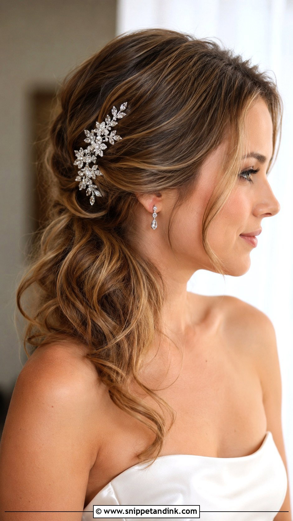 Crystal Floral Hair Clip - Snippet and Ink - 20 Bridal Hair Clips Ideas
