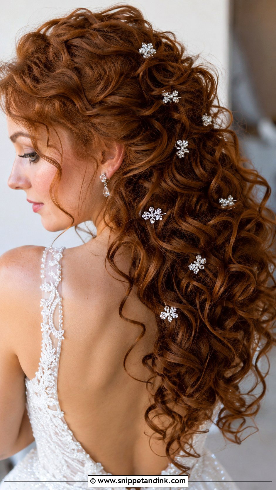 Crystal Hair Pins for Curls - Snippet and Ink - 25 Hair Pieces for Wedding