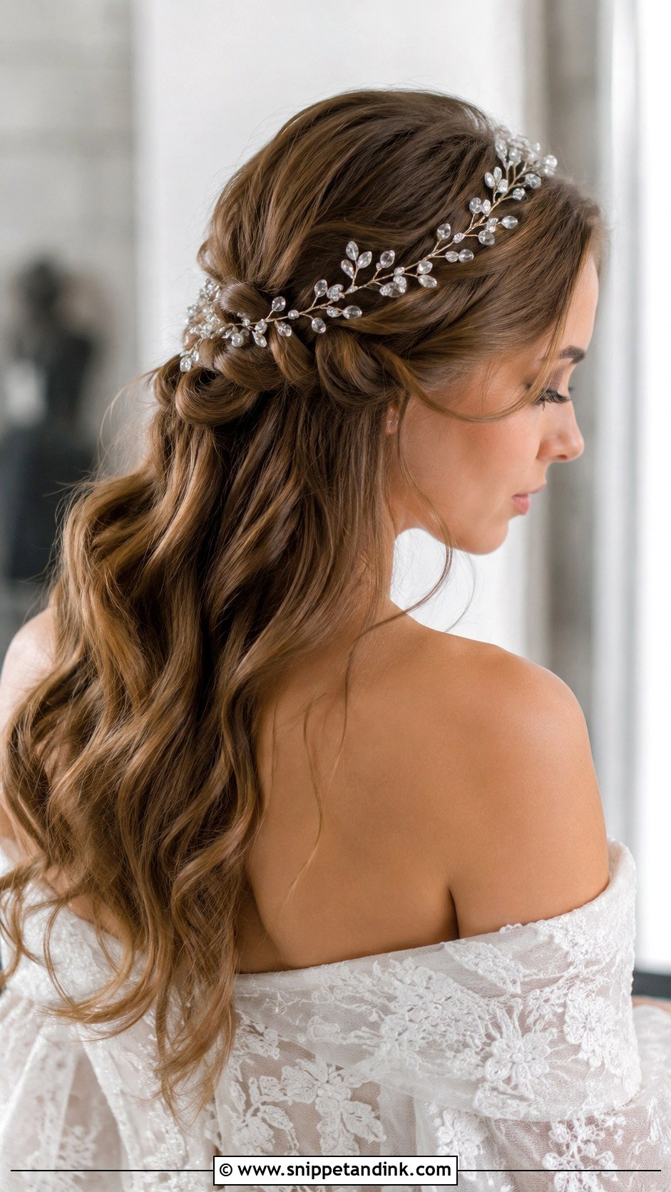 Crystal Hair Vine for Brides - Snippet and Ink - 25 Bridal Hair Decorations