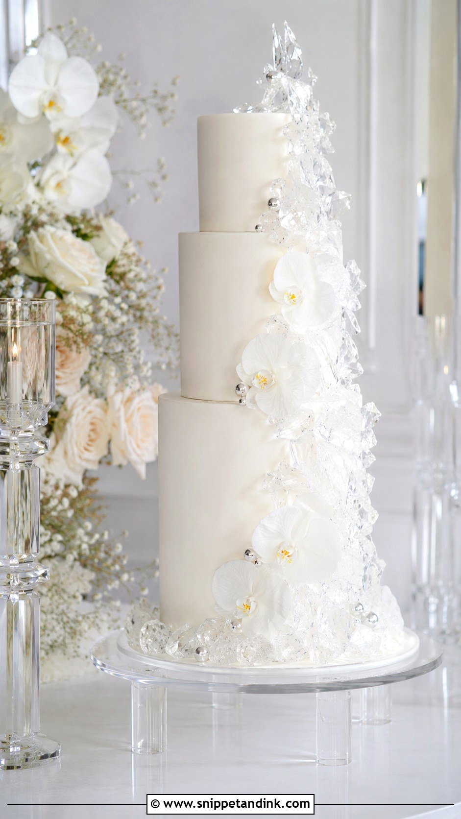 Crystal Wedding Cake - Snippet and Ink - 25 Diamond Bling Wedding Cakes