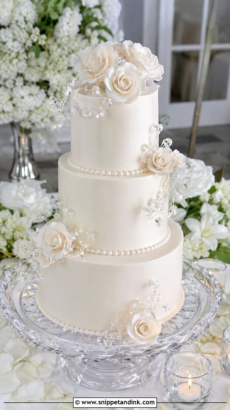 Crystal Wedding Cake Plate - Snippet and Ink - 20 Wedding Cake Plate Ideas