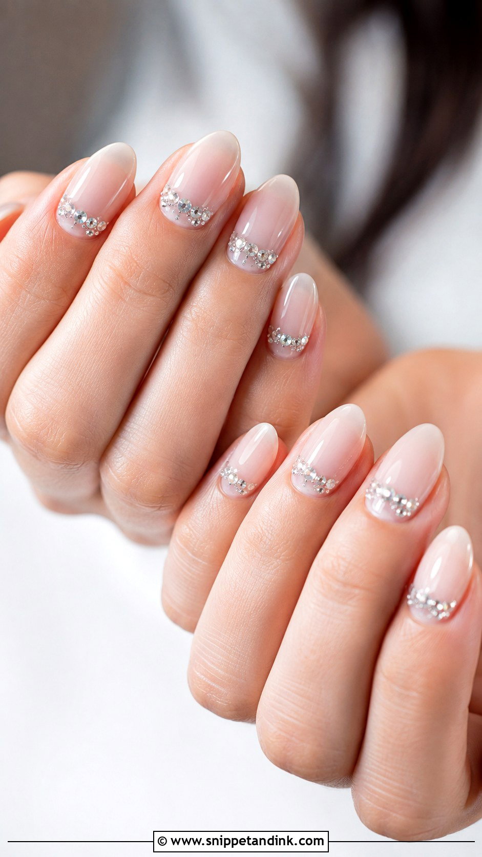 Crystal Wedding Nails - Snippet and Ink - 35 Wedding Nail Ideas