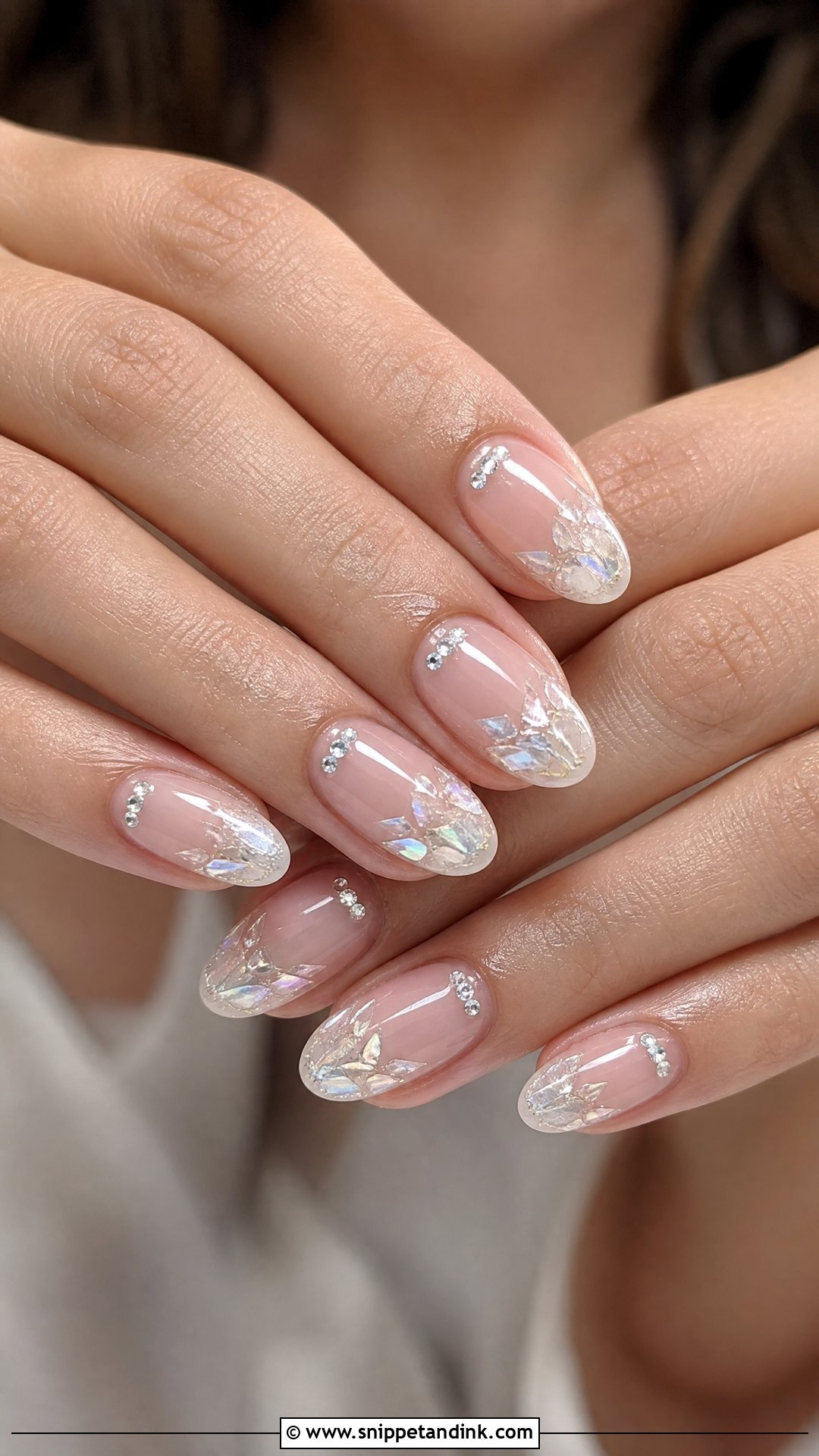 Crystal Wedding Nails - Snippet and Ink - 35 Wedding Nails for Bride