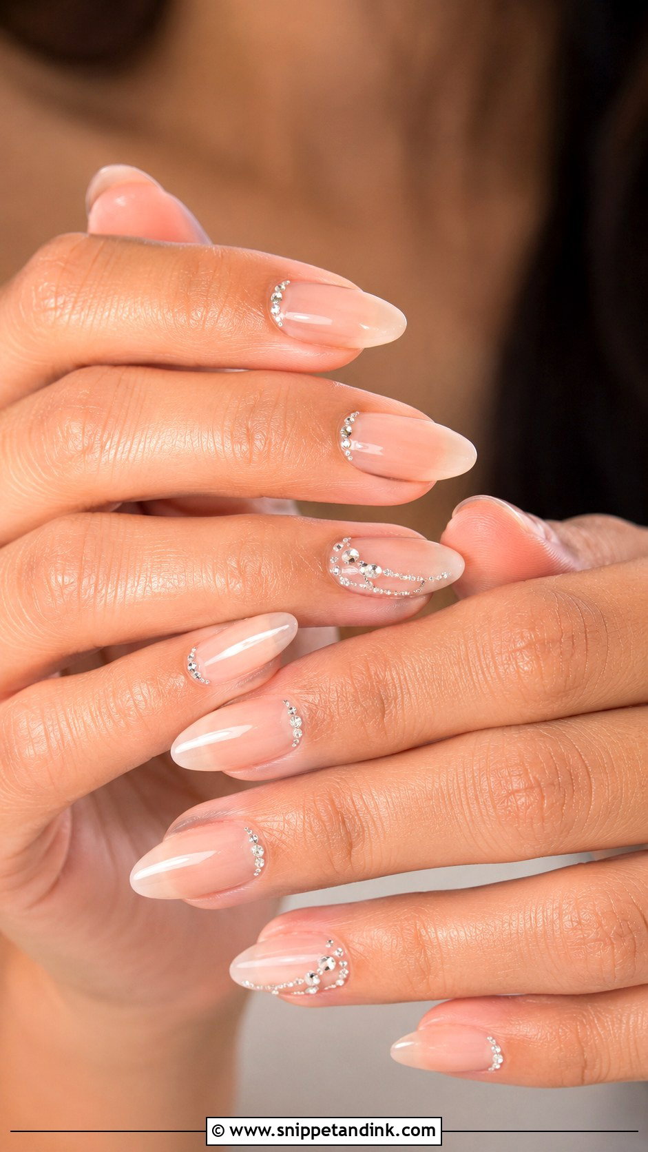 Crystal Wedding Ring Nails - Snippet and Ink - 20 Wedding Ring Nails