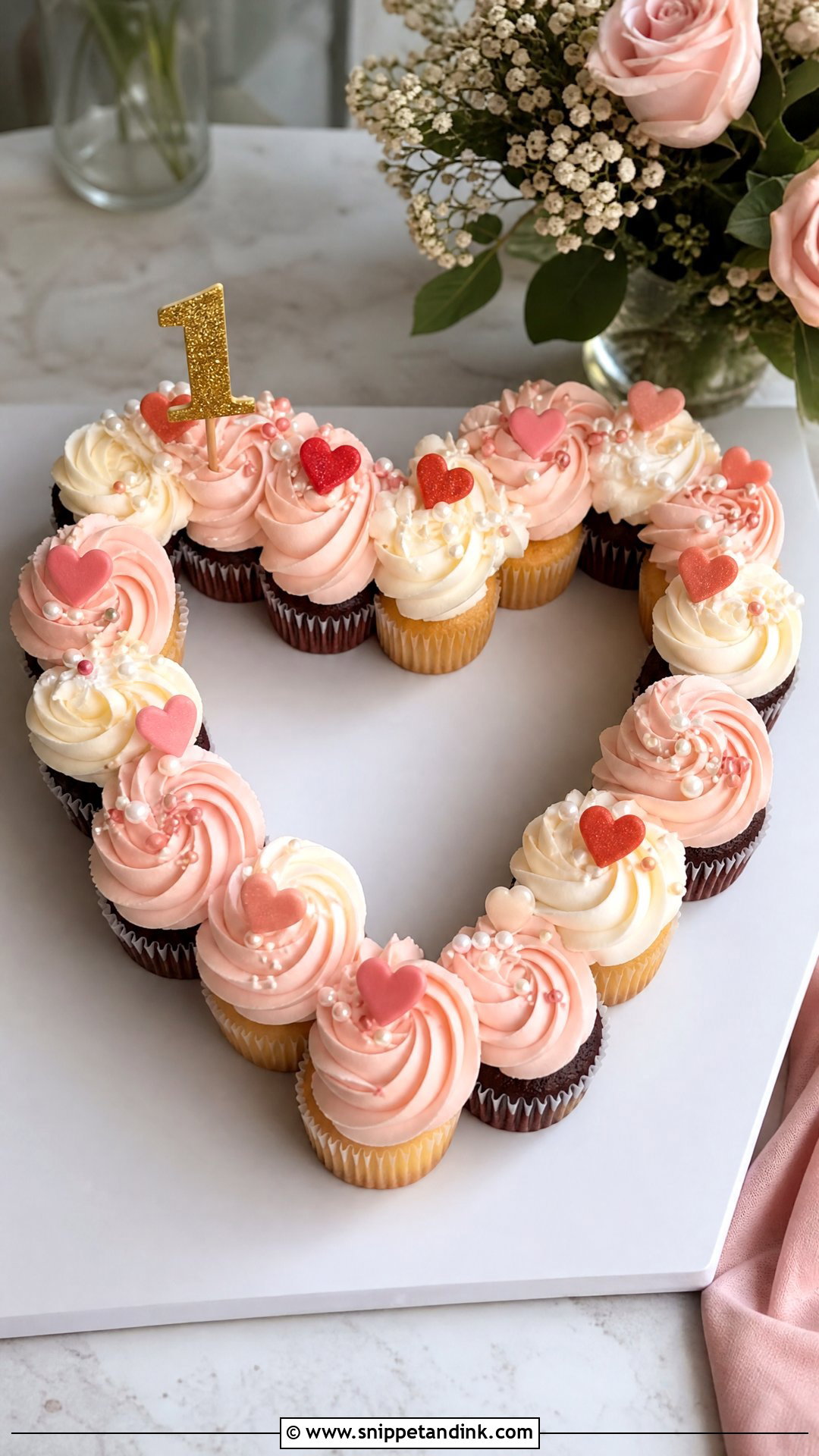 Cupcake Anniversary Cake - Snippet and Ink - 25 Couple 1st Anniversary Cake Ideas