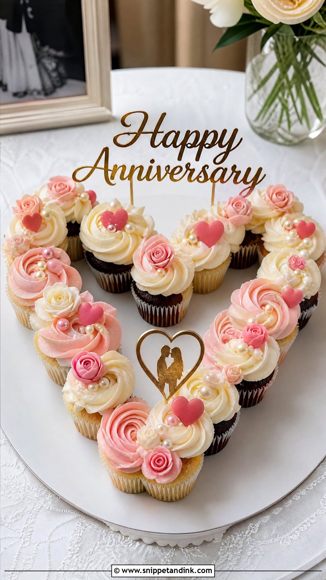 Cupcake Anniversary Cake - Snippet and Ink - 35 Anniversary Cake Designs
