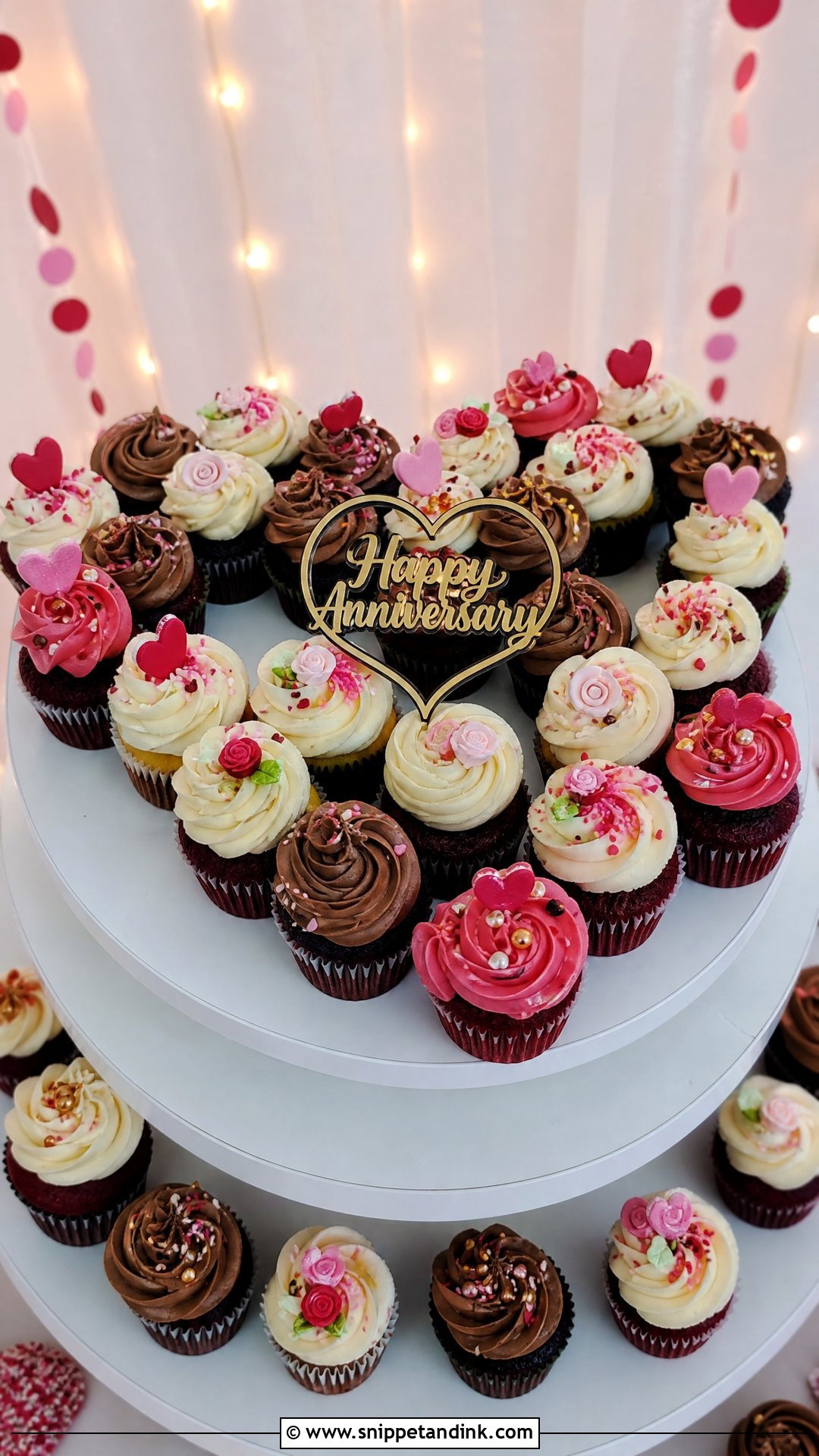 Cupcake Anniversary Cake - Snippet and Ink - 35 Happy Anniversary Cakes