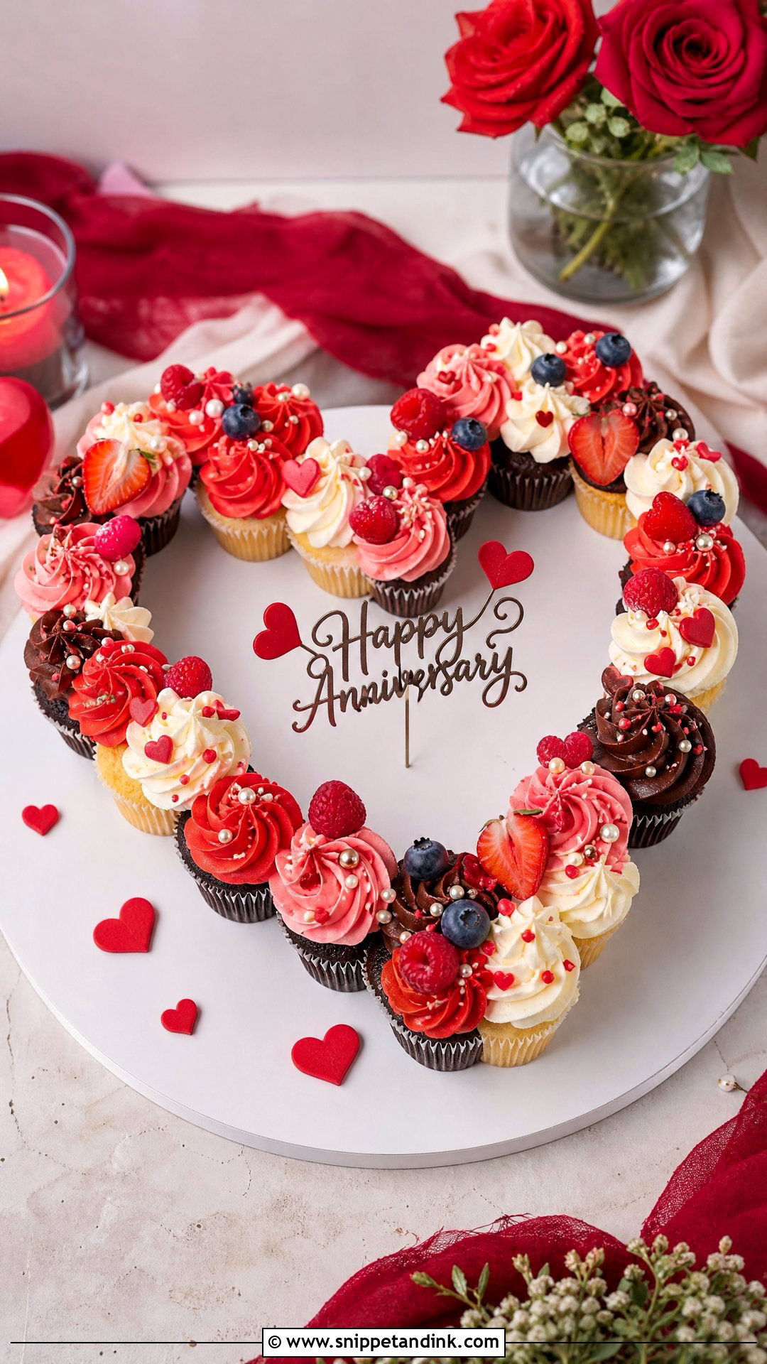 Cupcake Anniversary Cake - Snippet and Ink - 25 Love Anniversary Cake Ideas