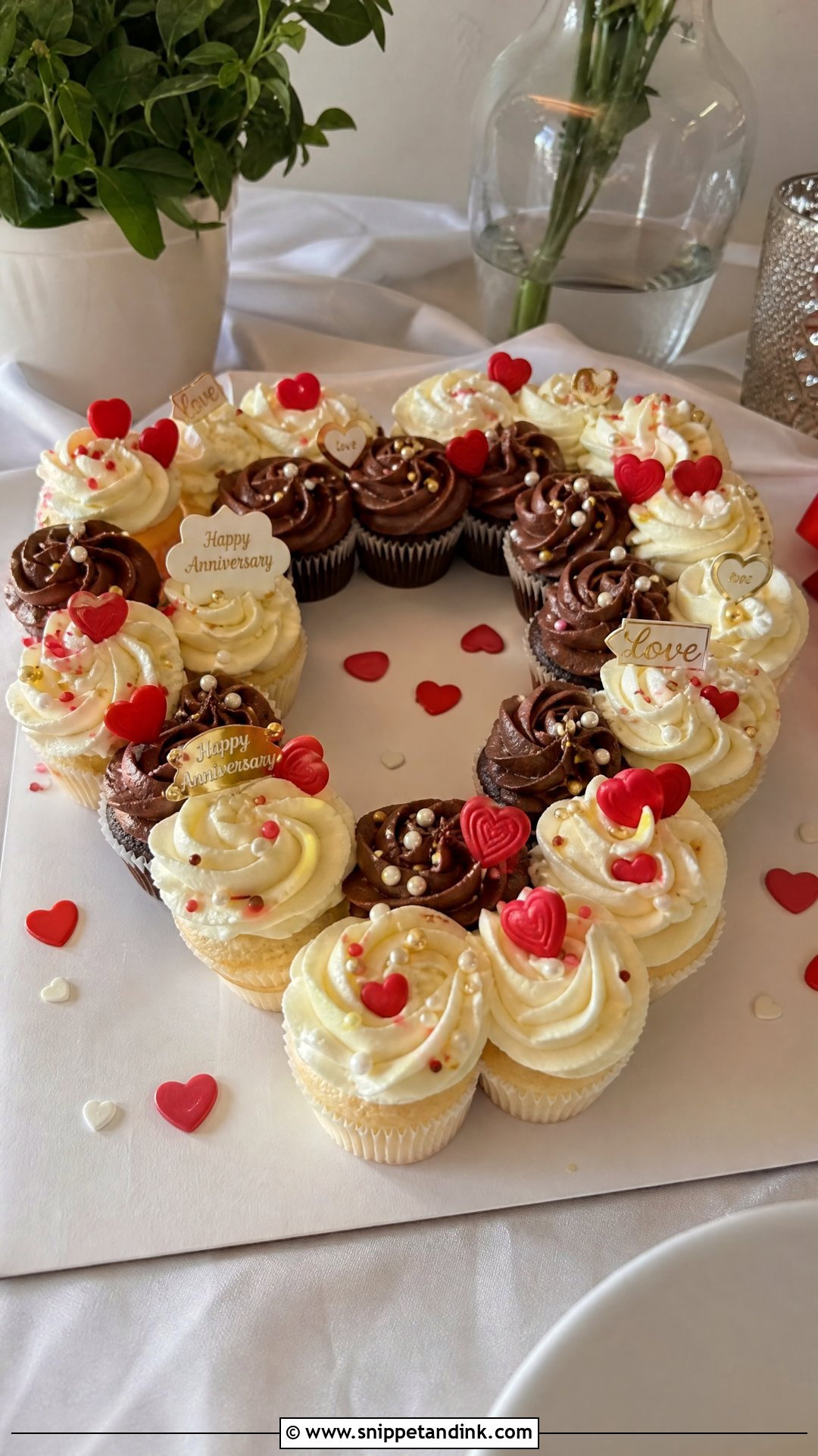 Cupcake Anniversary Cake - Snippet and Ink - 25 Simple Anniversary Cake Ideas