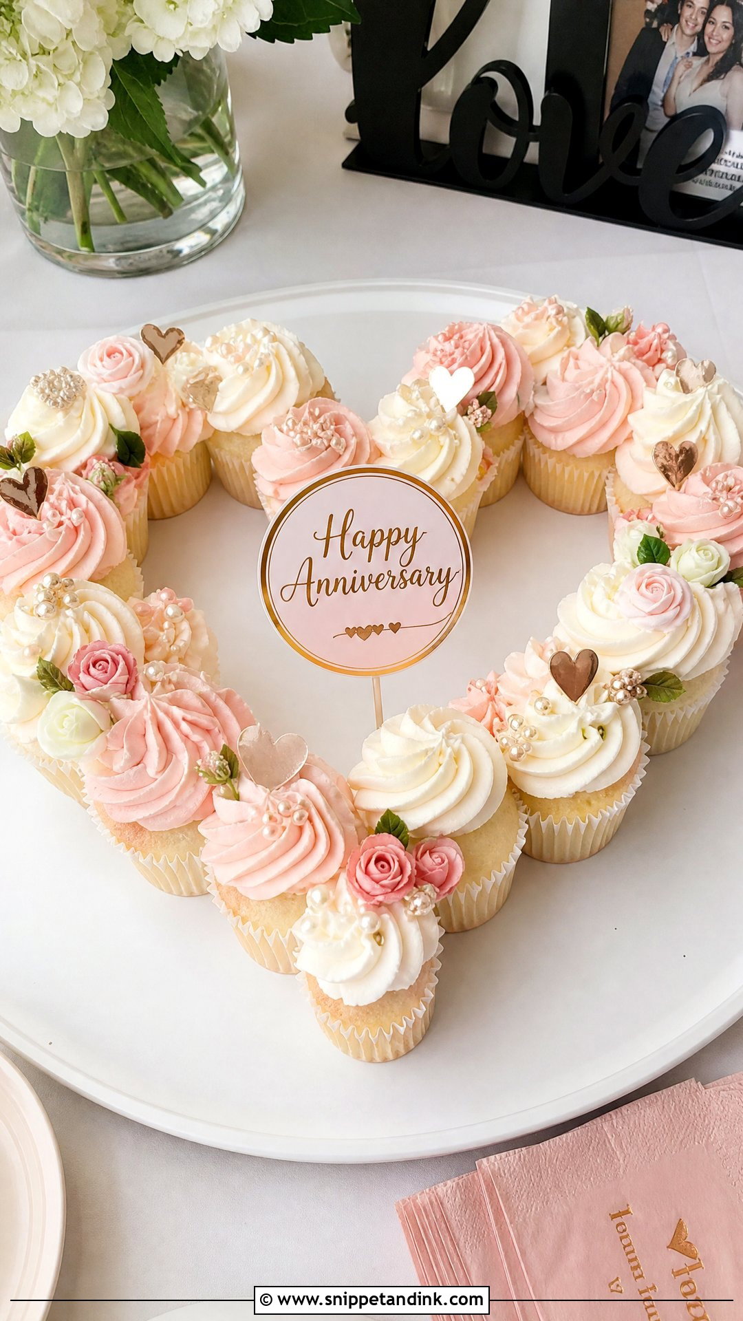 Cupcake Anniversary Cake - Snippet and Ink - 30 Anniversary Cake Aesthetic Ideas