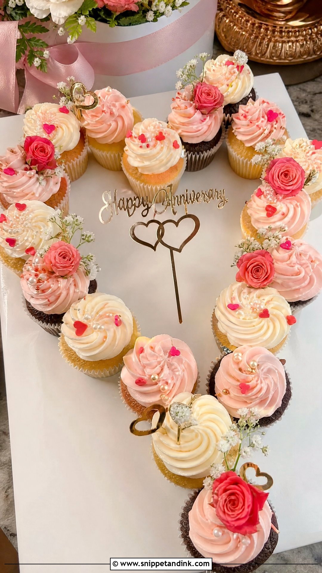 Cupcake Anniversary Cake - Snippet and Ink - 30 Cute Anniversary Cake Ideas