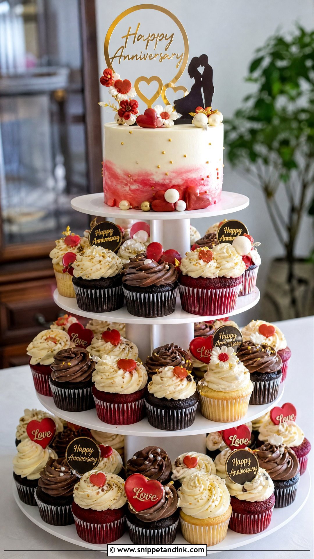 Cupcake Anniversary Cake for Parents - Snippet and Ink - 30 Anniversary Cake for Parents