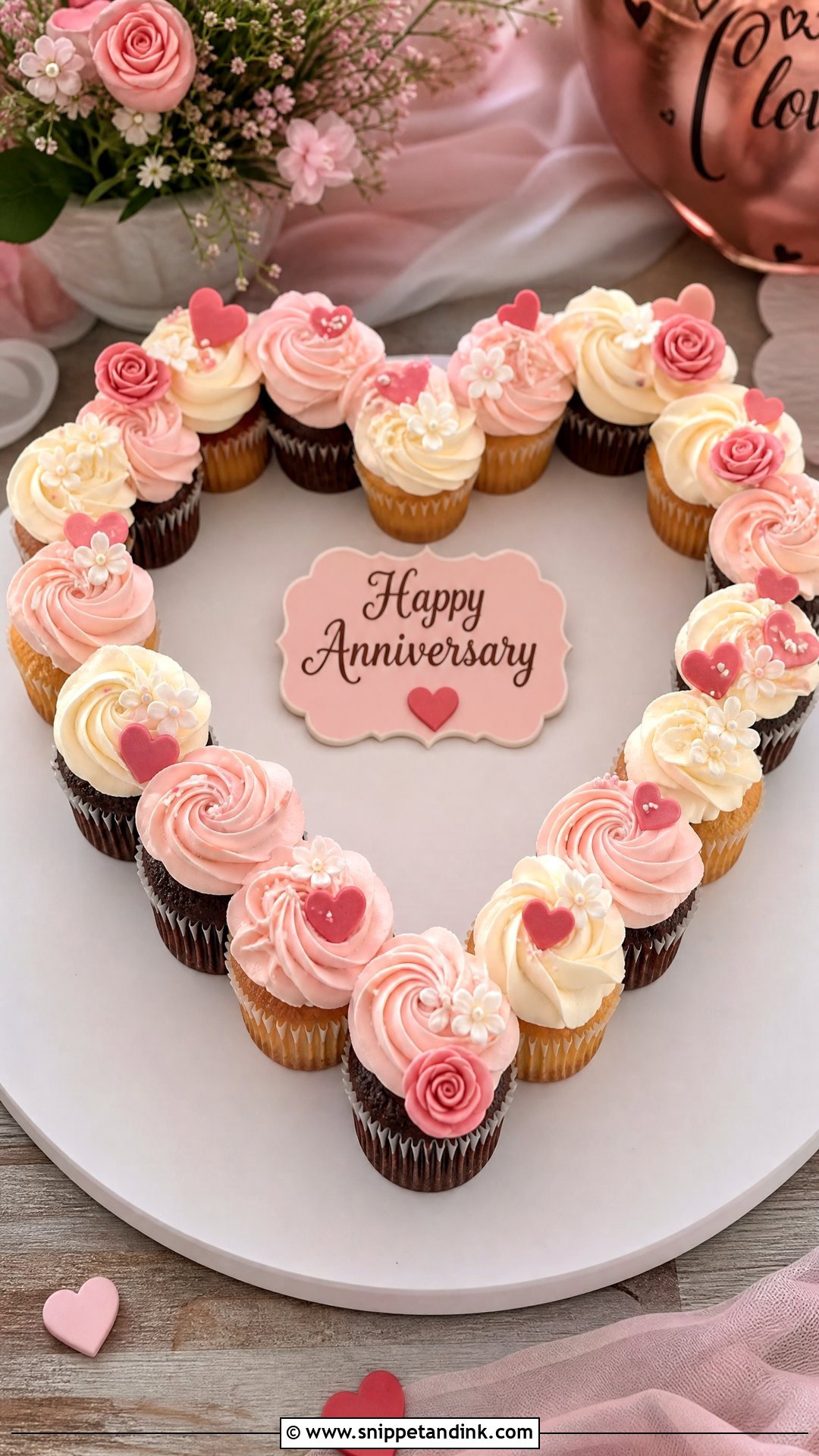 Cupcake Anniversary Cake - Snippet and Ink - 20 Simple Wedding Anniversary Cake Ideas