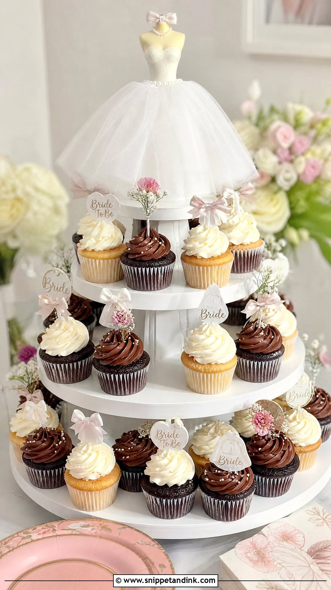 Cupcake Bride Cake - Snippet and Ink - 25 Bride Cake Ideas