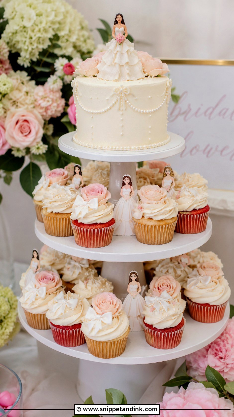 Cupcake Bride Cake - Snippet and Ink - 20 Bride Cake Ideas