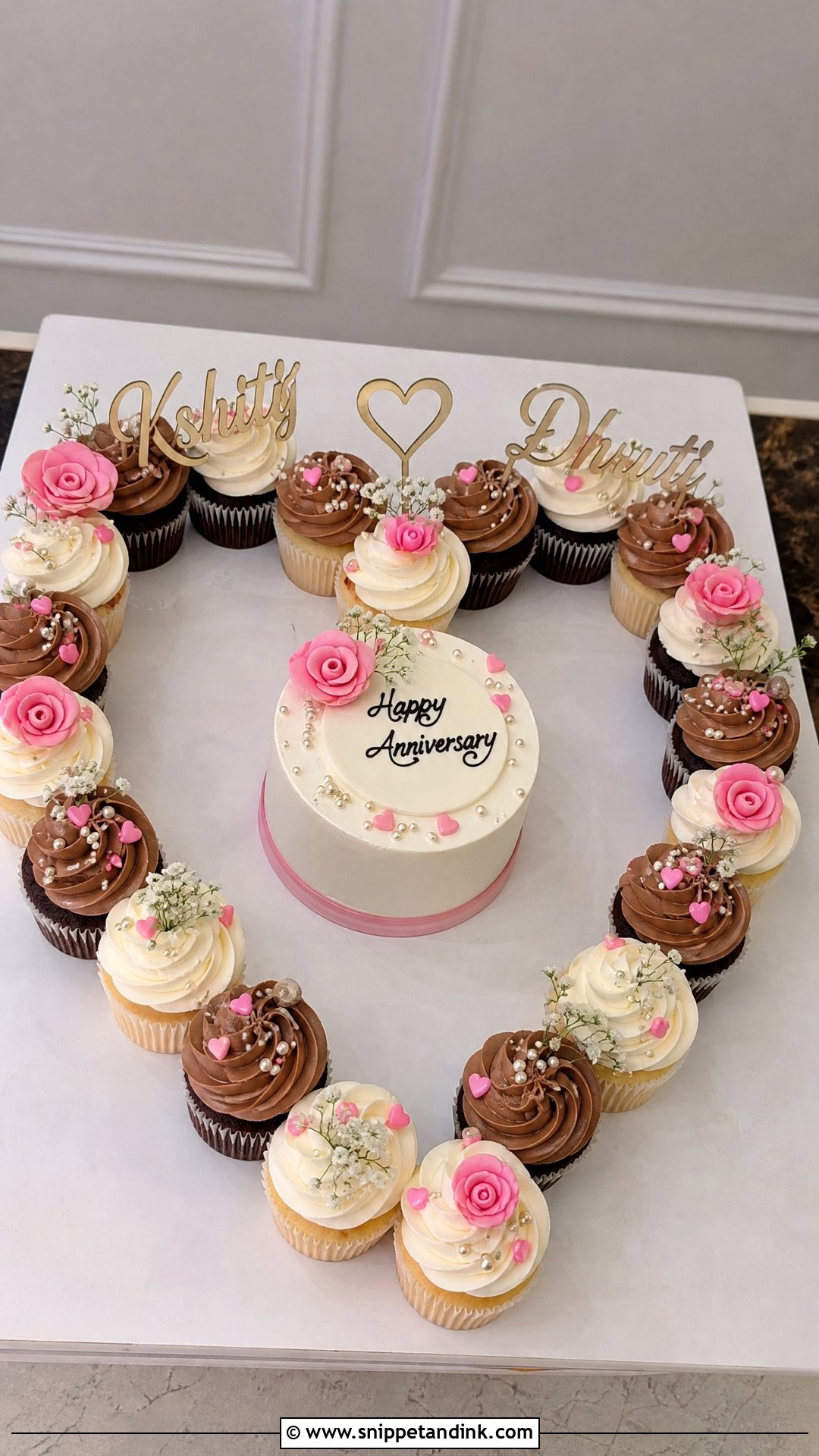 Cupcake Marriage Anniversary Cake - Snippet and Ink - 20 Marriage Anniversary Cakes