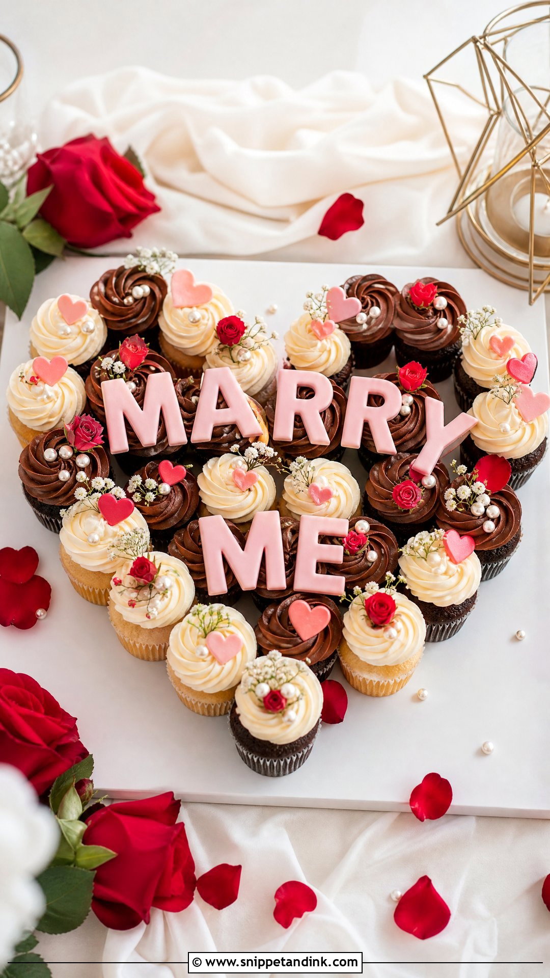 Cupcake Proposal Cake - Snippet and Ink - 20 Proposal Cake Ideas