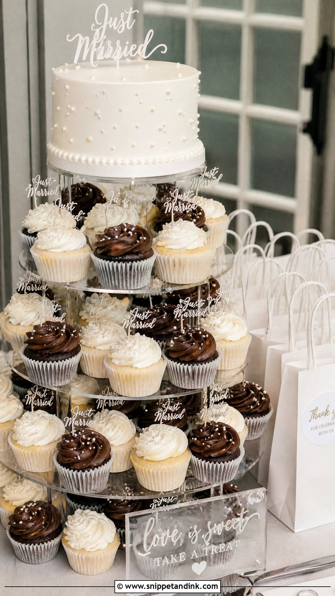 Cupcake Send Off Wedding Cake - Snippet and Ink - 20 Send Off Cake Ideas for Wedding